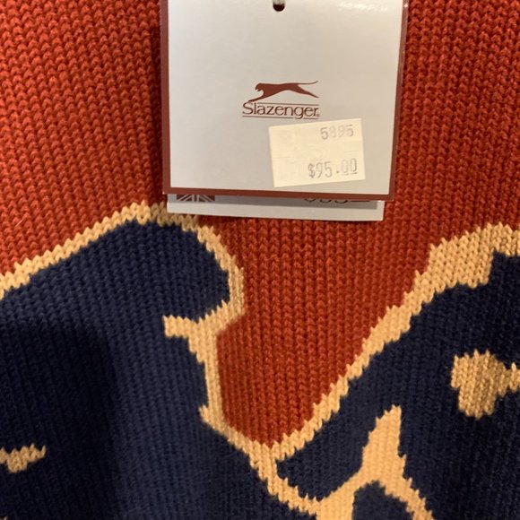 Slazenger Men's Graphic Knit Golf Sweater Sz L NEW Gift Relaxed Fit 100% Cotton - Picture 5 of 6